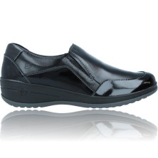 Calzados Vesga Zapatos Casual Slip-On Mocasines de Piel para Mujer de Suave 3607 color negro foto 1