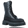 Leather Casual Military Biker Boots with Laces for Women by LOL 6861 Dipha