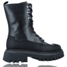 Leather Casual Military Biker Boots with Laces for Women by LOL 6861 Dipha