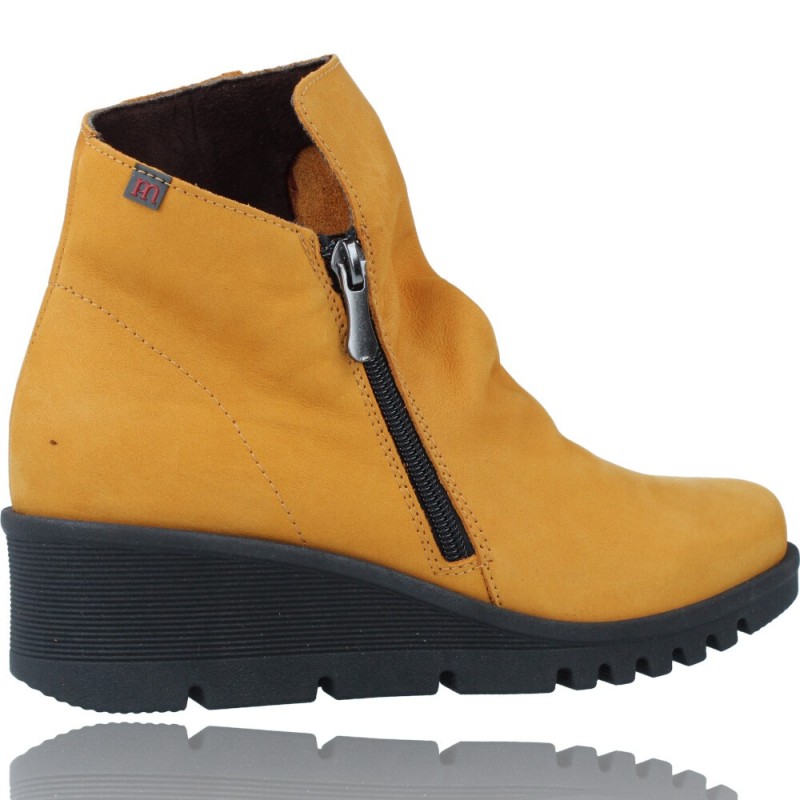 Botines Casual de Piel con Cuña para Mujeres de Pepe Menargues 20822