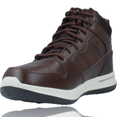 Calzados Vesga Botas Casual de Piel Wateproof con Cordones para Hombre de Skechers Delson 65801 color marrón foto 1