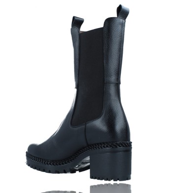 Botas Casual de Piel con Elásticos para Mujeres de Wonders H-3930 Toro