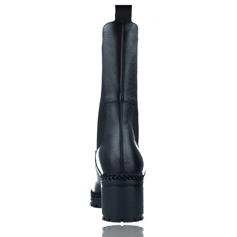 Botas Casual de Piel con Elásticos para Mujeres de Wonders H-3930 Toro