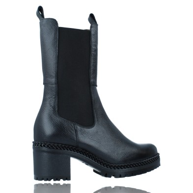 Botas Casual de Piel con Elásticos para Mujeres de Wonders H-3930 Toro