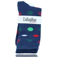 Calzados Vesga Calcetines Antimicrobianos Con Topos Para Hombre De Callaghan Modelo 14 color marino foto 1
