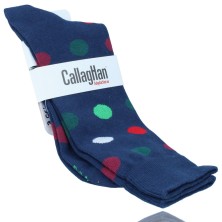 Calzados Vesga Calcetines Antimicrobianos Con Topos Para Hombre De Callaghan Modelo 14 color marino foto 8