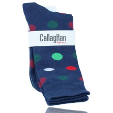 Calzados Vesga Calcetines Antimicrobianos Con Topos Para Hombre De Callaghan Modelo 14 color marino foto 9