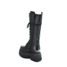 Leather Casual Military Biker Boots with Laces for Women by LOL 6877 Draco
