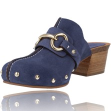 Calzados Vesga Zapatos Zuecos de Piel para Mujer de Weekend 16225 Aveiro azul foto 4