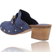 Calzados Vesga Zapatos Zuecos de Piel para Mujer de Weekend 16225 Aveiro azul foto 6