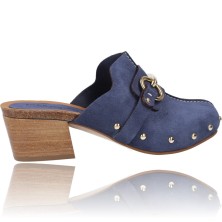Calzados Vesga Zapatos Zuecos de Piel para Mujer de Weekend 16225 Aveiro azul foto 9