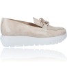 Wonders A-2405 Rose Casual Leather Moccasin Shoes for Women