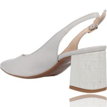Calzados Vesga Zapatos Salón Sin Talón de Piel para Mujer de Patricia Miller 5532 color perla foto 6
