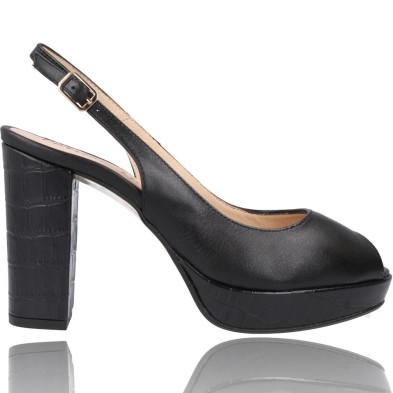 Calzados Vesga Zapatos Vestir de Piel con Plataforma para Mujer de Patricia Miller 5553 color negro foto 1