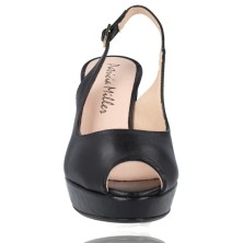Calzados Vesga Zapatos Vestir de Piel con Plataforma para Mujer de Patricia Miller 5553 color negro foto 3