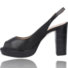 Calzados Vesga Zapatos Vestir de Piel con Plataforma para Mujer de Patricia Miller 5553 color negro foto 5
