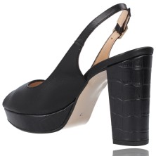 Calzados Vesga Zapatos Vestir de Piel con Plataforma para Mujer de Patricia Miller 5553 color negro foto 6