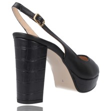 Calzados Vesga Zapatos Vestir de Piel con Plataforma para Mujer de Patricia Miller 5553 color negro foto 8