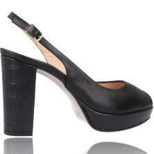Calzados Vesga Zapatos Vestir de Piel con Plataforma para Mujer de Patricia Miller 5553 color negro foto 9