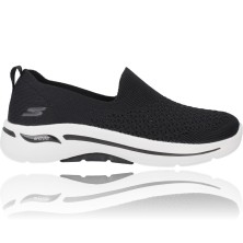 Calzados Vesga Zapatillas Deportivas sin Cordones para Mujer de Skechers Go Walk Arch Fit 124418 color negro foto 1