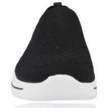 Calzados Vesga Zapatillas Deportivas sin Cordones para Mujer de Skechers Go Walk Arch Fit 124418 color negro foto 3