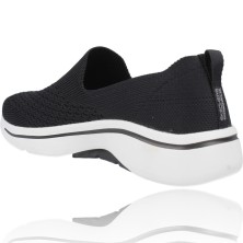 Calzados Vesga Zapatillas Deportivas sin Cordones para Mujer de Skechers Go Walk Arch Fit 124418 color negro foto 6