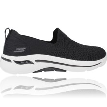 Calzados Vesga Zapatillas Deportivas sin Cordones para Mujer de Skechers Go Walk Arch Fit 124418 color negro foto 9