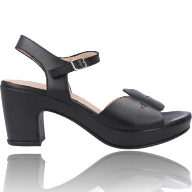 Leather Sandals with Heel and Platform for Women by Wonders F-5880-P