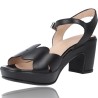 Ledersandalen mit Absatz und Plateau für Damen von Wonders F-5880-P