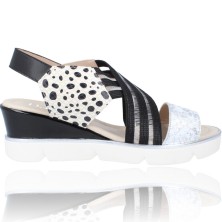 Leather Wedge Sandals for...