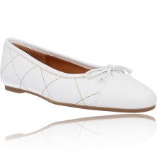 Calzados Vesga Zapatos Bailarinas de Piel para Mujer de Pedro Miralles 18020 color hielo foto 2