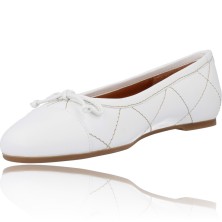Calzados Vesga Zapatos Bailarinas de Piel para Mujer de Pedro Miralles 18020 color hielo foto 4