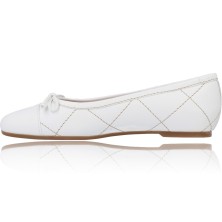 Calzados Vesga Zapatos Bailarinas de Piel para Mujer de Pedro Miralles 18020 color hielo foto 5