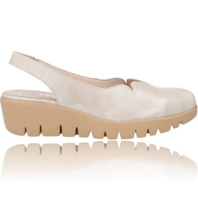 Zapatos con Cuña de Piel para Mujer de Wonders Abril C-33260