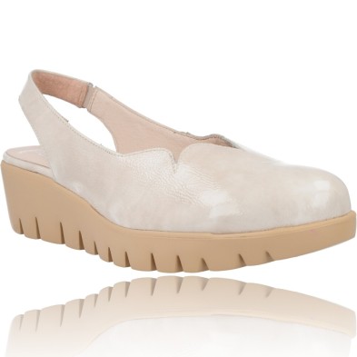 Zapatos con Cuña de Piel para Mujer de Wonders Abril C-33260