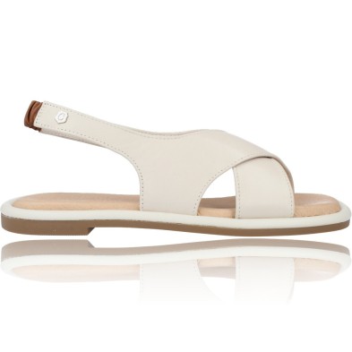 Sandalias Planas de Piel para Mujer de Carmela 68528