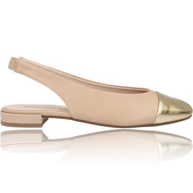 Calzados Vesga Zapatos Planos de Piel para Mujer de Patricia Miller 5517 color Oro foto 1