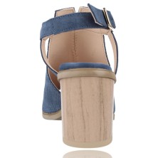 Calzados Vesga Sandalias con Tacón de Piel para Mujer de Patricia Miller 5525 color jeans foto 7