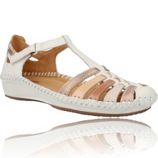 Calzados Vesga Sandalias Casual de Piel para Mujer de Pikolinos P.Vallarta 655-0843C2 color nata foto 2