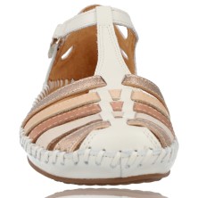 Calzados Vesga Sandalias Casual de Piel para Mujer de Pikolinos P.Vallarta 655-0843C2 color nata foto 3