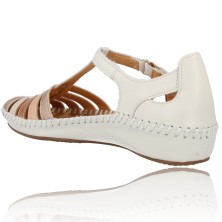 Calzados Vesga Sandalias Casual de Piel para Mujer de Pikolinos P.Vallarta 655-0843C2 color nata foto 6