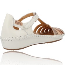 Calzados Vesga Sandalias Casual de Piel para Mujer de Pikolinos P.Vallarta 655-0843C2 color nata foto 8