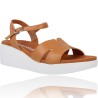Casual Leather Wedge Sandals for Women by Pepe Menargues 10541