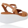 Casual Leather Wedge Sandals for Women by Pepe Menargues 10541