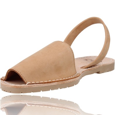 Calzados Vesga Sandalias Menorquinas Abarcas Mujer de Ria Pau 20002-S2 color nobuck cuero foto 4
