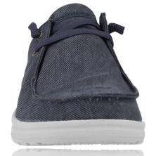 Calzados Vesga Zapatos Casual Wallaby de Loneta Hombre de Skechers 66387 Melson Raymon color azul foto 3