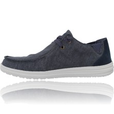 Calzados Vesga Zapatos Casual Wallaby de Loneta Hombre de Skechers 66387 Melson Raymon color azul foto 5
