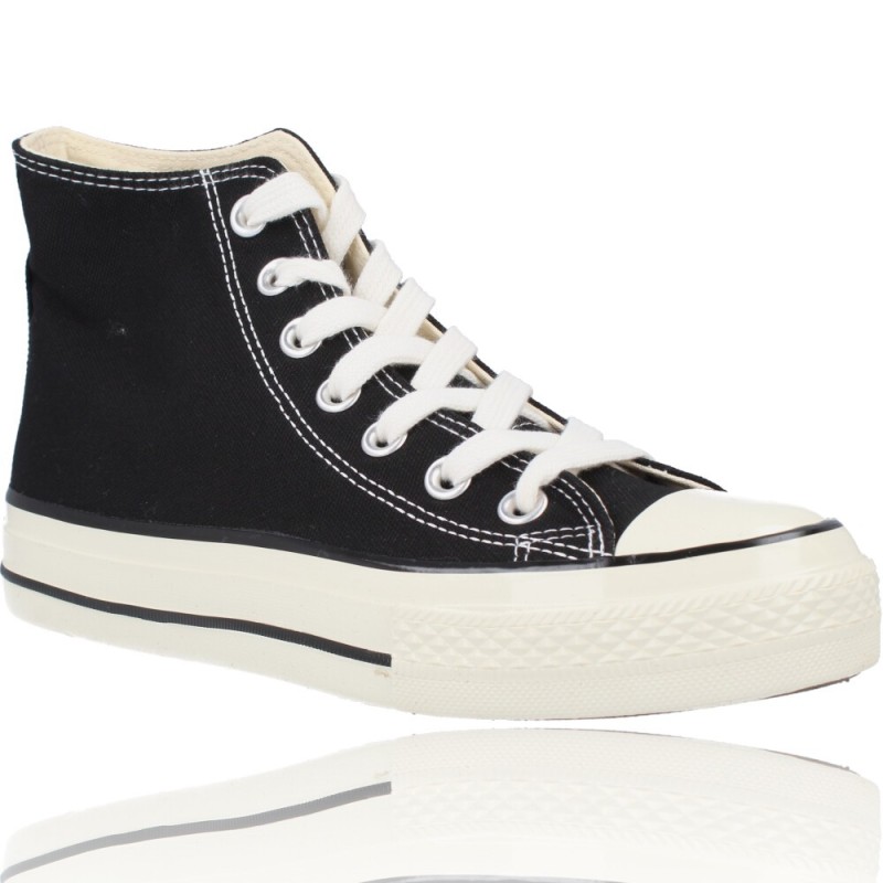 Mustang Mujer Zapatillas Abotinadas De Lona Victoria Tribu Con