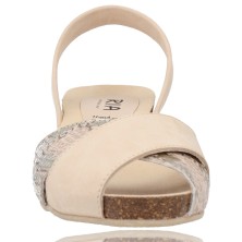 Calzados Vesga Menorquinas Sandalias Cuña para Mujer de Ria Bio Singapur Snake 33201-2 color arena foto 3