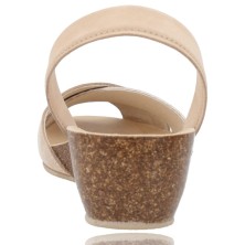 Calzados Vesga Menorquinas Sandalias Cuña para Mujer de Ria Bio Singapur Snake 33201-2 color arena foto 7